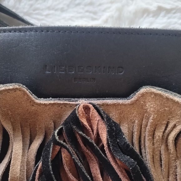 Liebeskind Leather Suede Fringe Removable Crossbody Handbag Bag - Picture 6 of 9